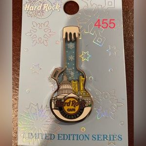 455. Hard rock café guitar shaped Brooch